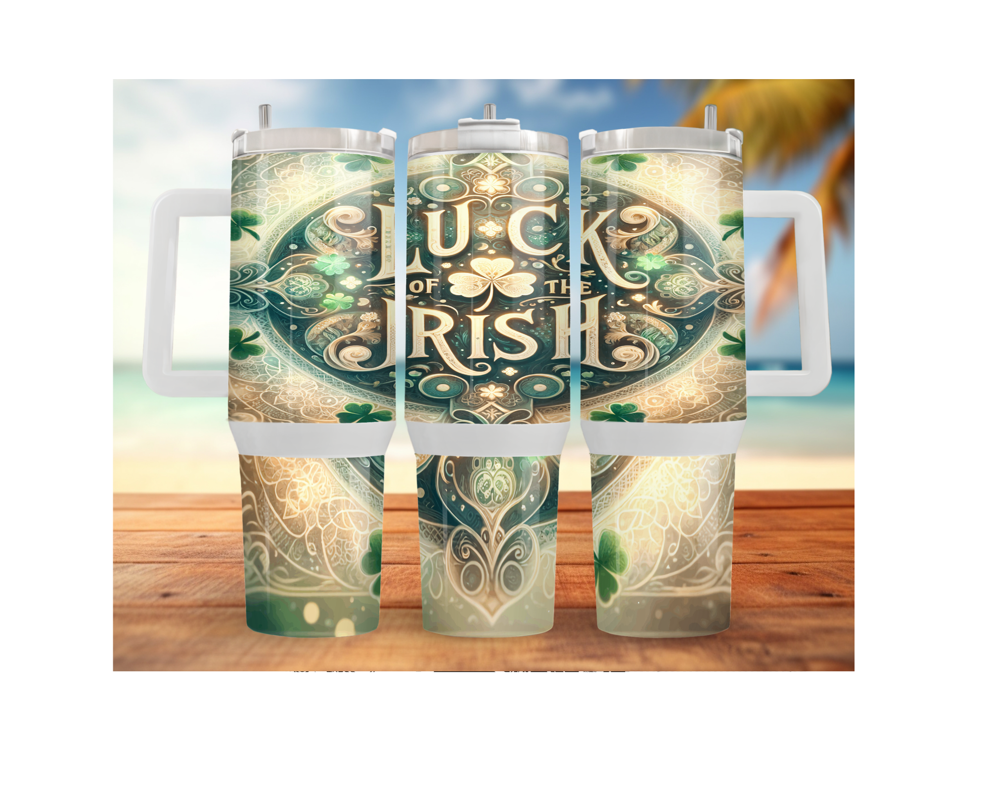 30 and 40 oz Shamrocks & Shenanigans St. Patty’s Day Tumbler. Multiple Sizes and Images Available.