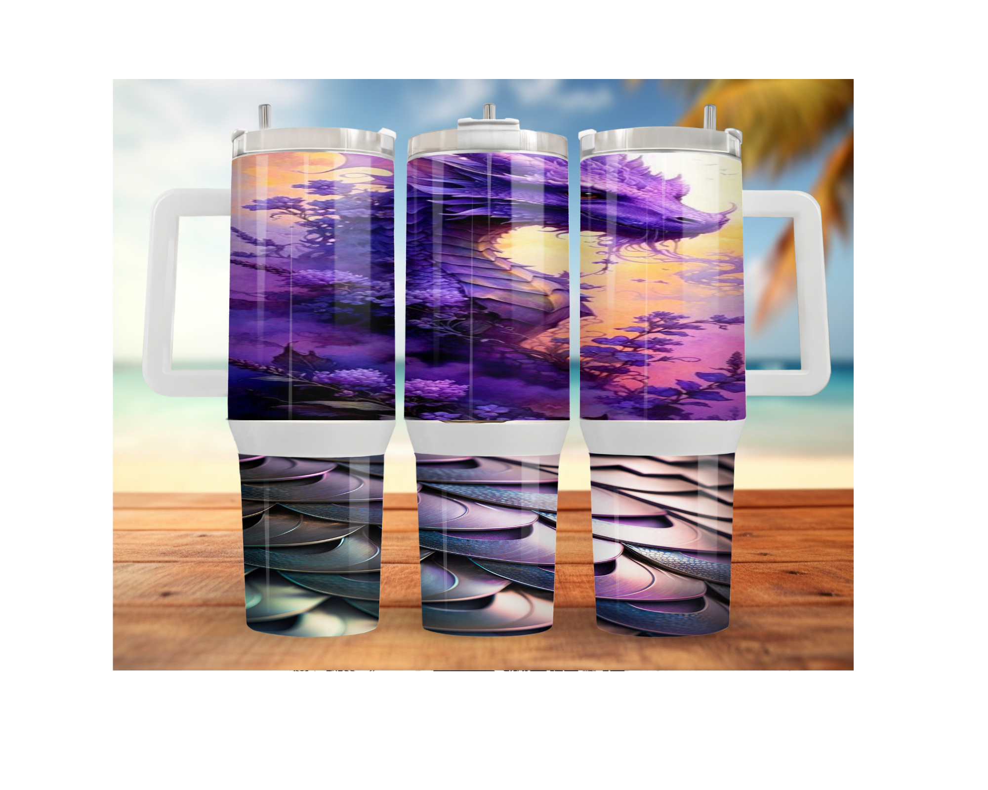 Dragon Stainless Steel Tumblers Stay hydrated like a warrior with striking dragon artwork and insulated duality.  Multiple Sizes and Images Available.