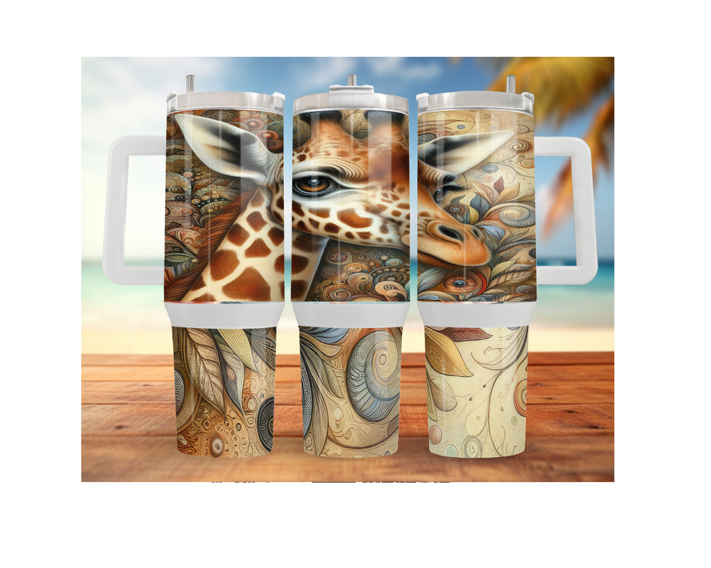 A long‑necked dose of hydration happiness, Giraffe 30- or 40-ounce Stainless Steel Tumblers. Multiple Sizes and Images Available.
