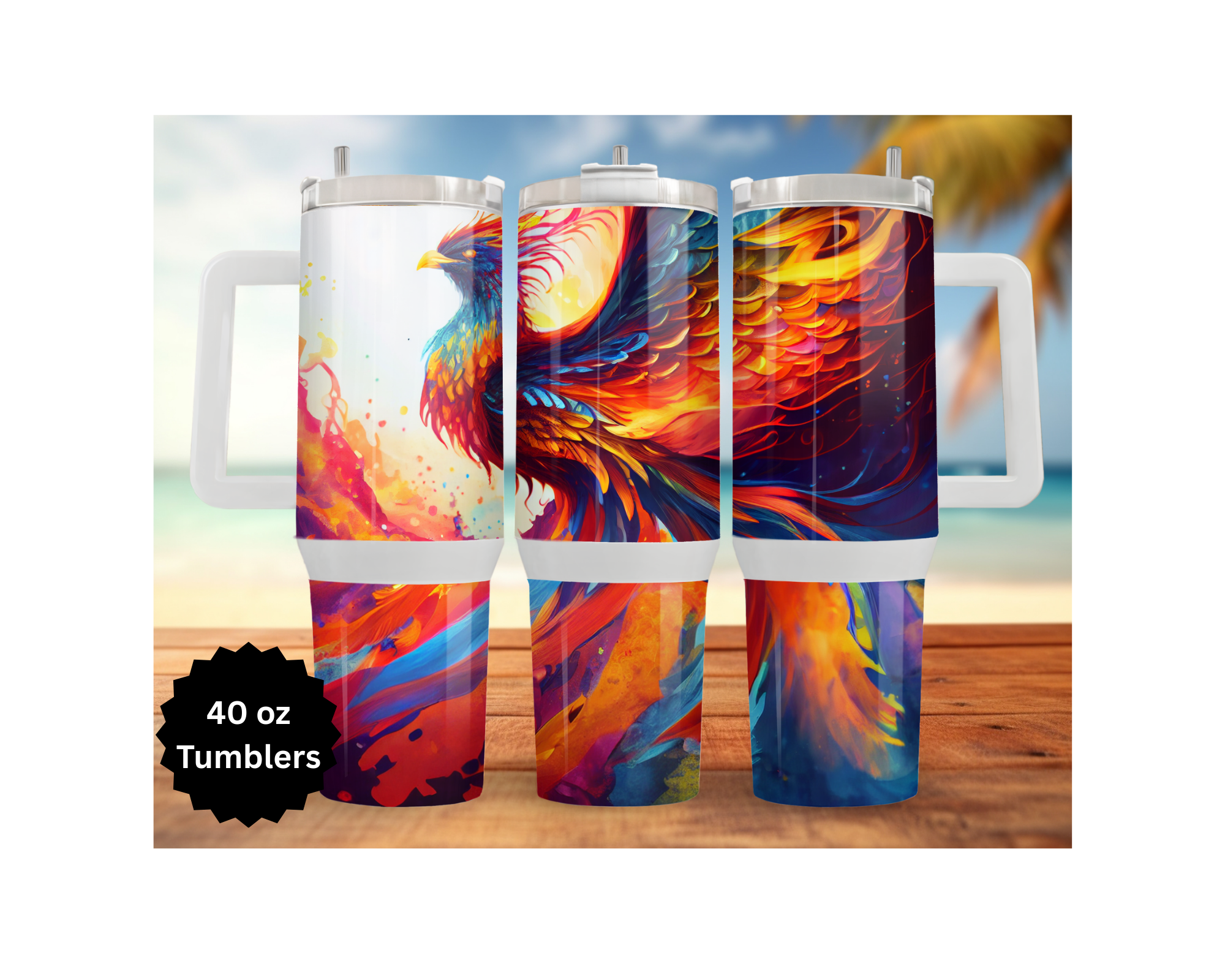Phoenix Tumbler - Mythical Fire Bird Stainless Steel Tumbler