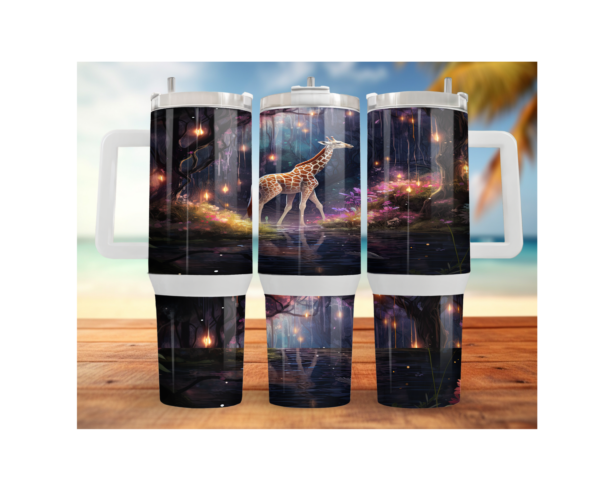 A long‑necked dose of hydration happiness, Giraffe 30- or 40-ounce Stainless Steel Tumblers. Multiple Sizes and Images Available.