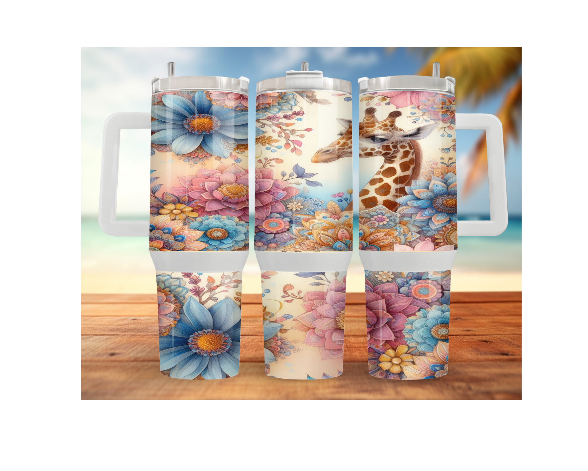 A long‑necked dose of hydration happiness, Giraffe 30- or 40-ounce Stainless Steel Tumblers. Multiple Sizes and Images Available.