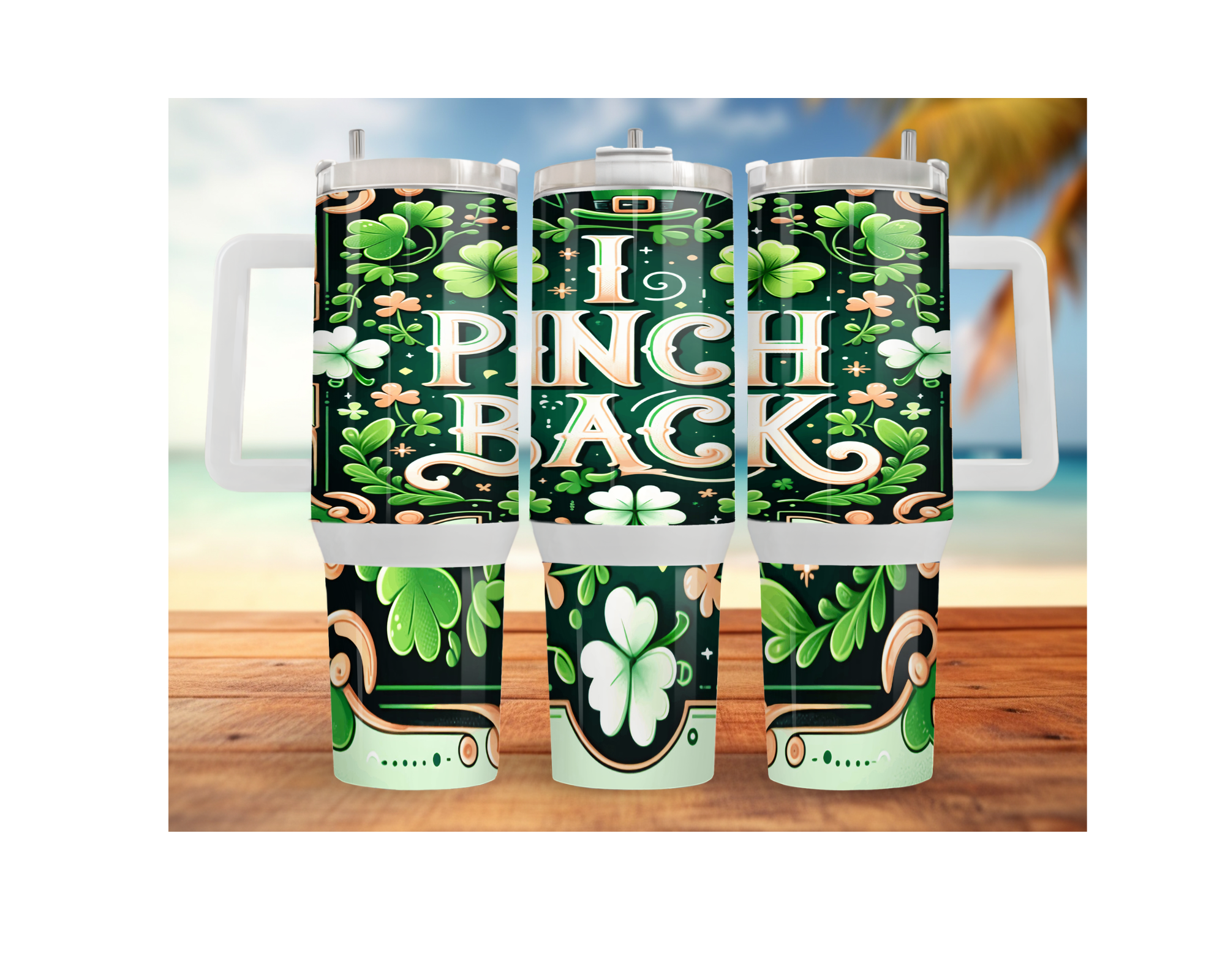 30 and 40 oz Shamrocks & Shenanigans St. Patty’s Day Tumbler. Multiple Sizes and Images Available.