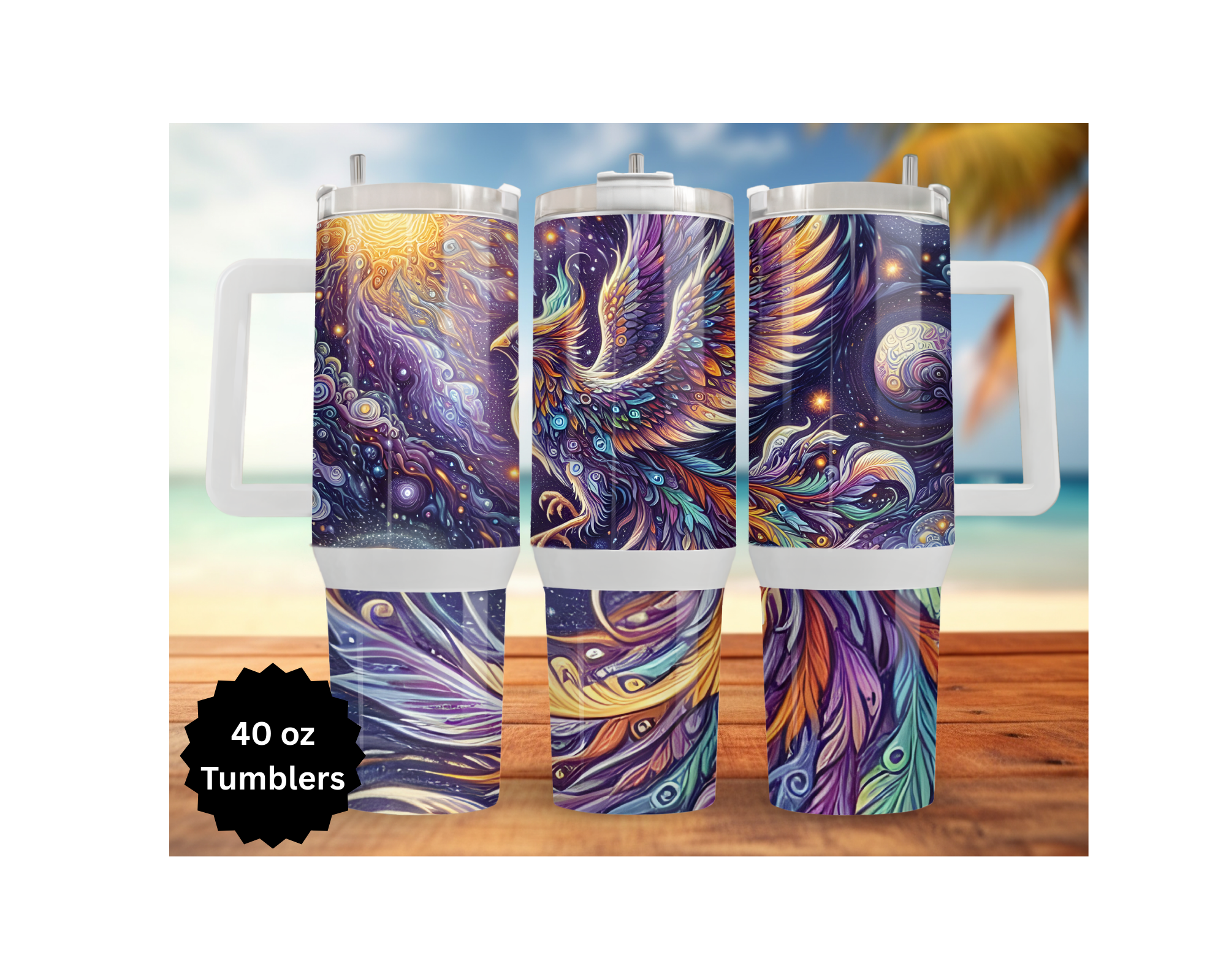 Phoenix Tumbler - Mythical Fire Bird Stainless Steel Tumbler
