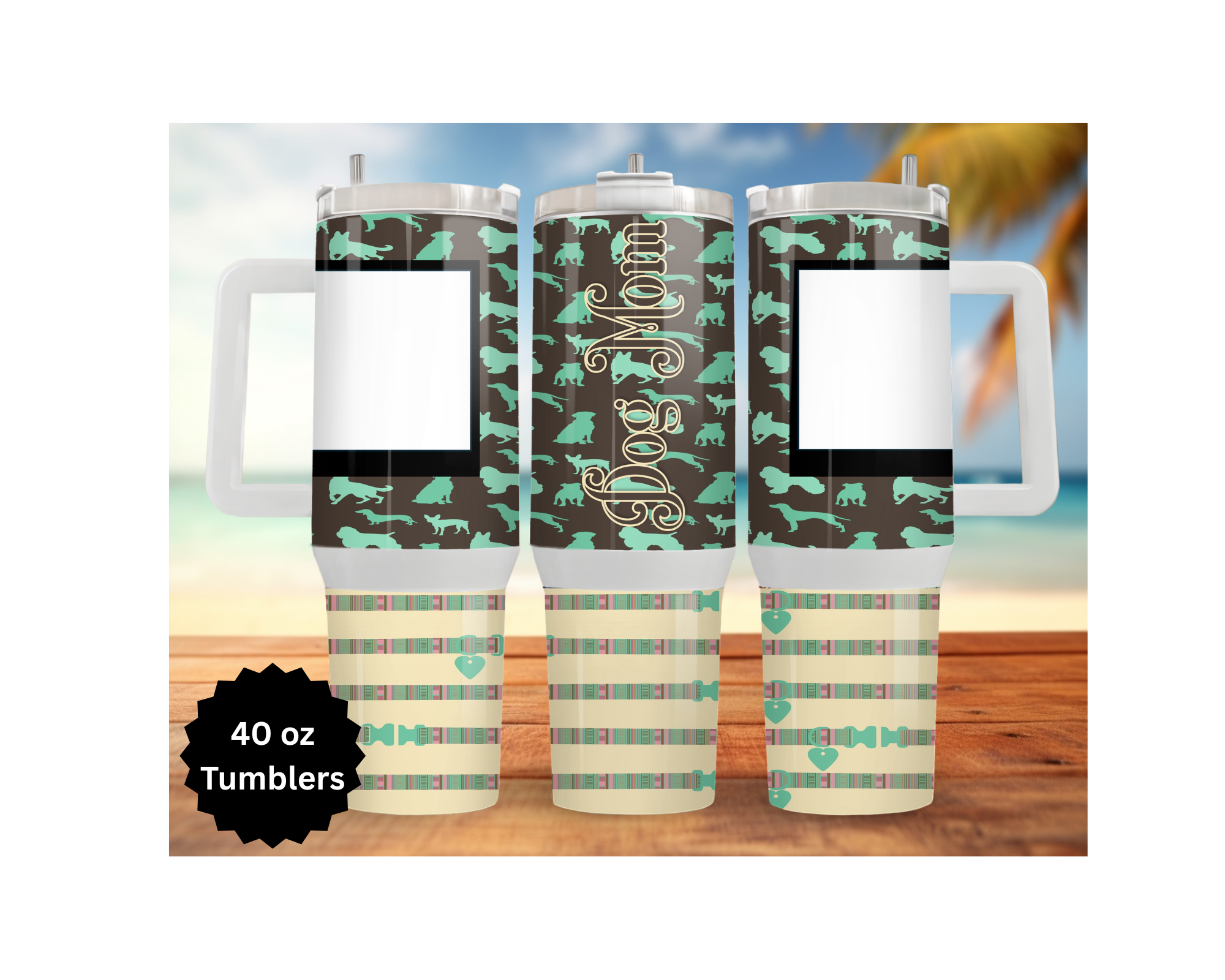 Mother's Day 30 and 40 oz Stainless-Steel Tumblers. Humans and Paws