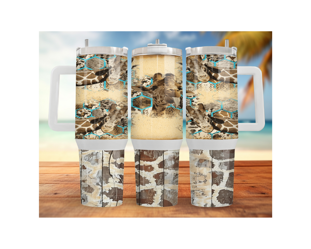 A long‑necked dose of hydration happiness, Giraffe 30- or 40-ounce Stainless Steel Tumblers. Multiple Sizes and Images Available.