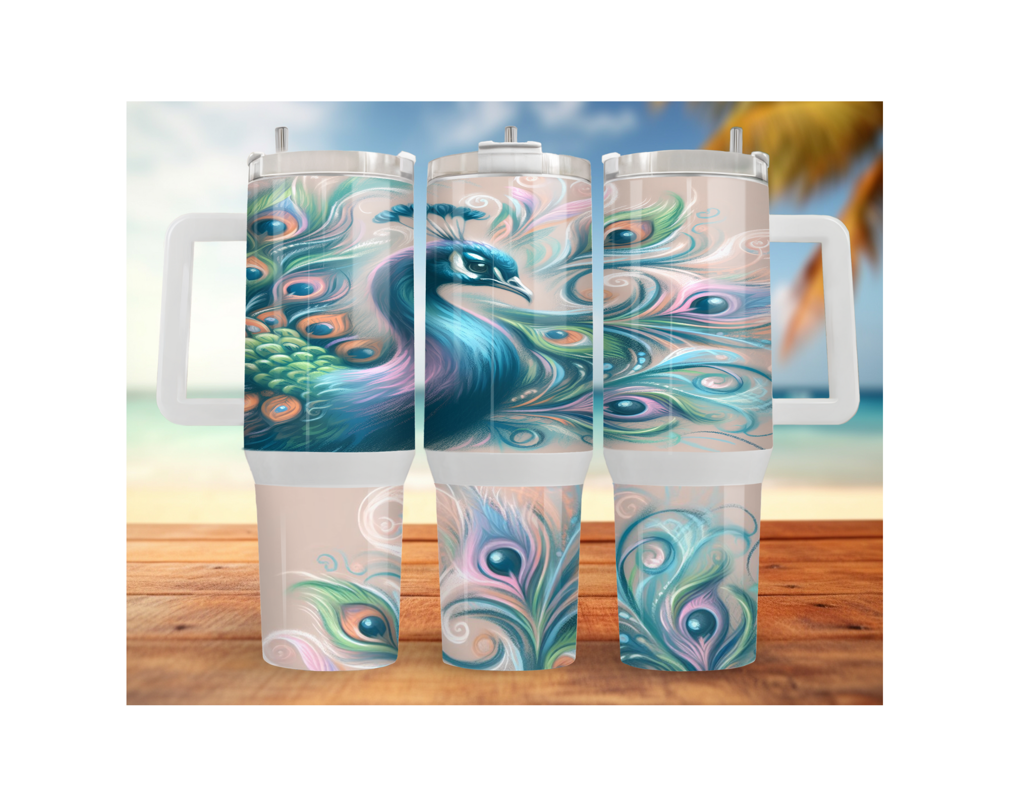 Peacock Stainless Steel Tumblers. Multiple Sizes and Images Available. Stay hydrated — and stay fabulous — with your peacock tumbler