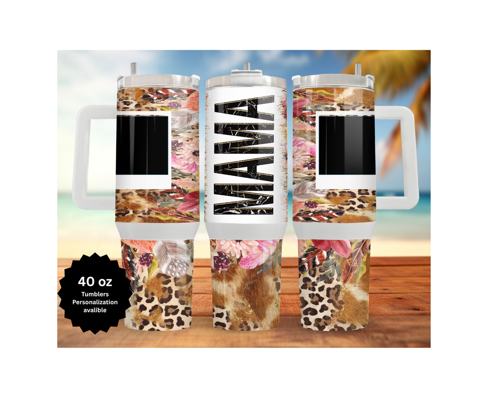 Mother's Day 30 and 40 oz Stainless-Steel Tumblers. Humans and Paws