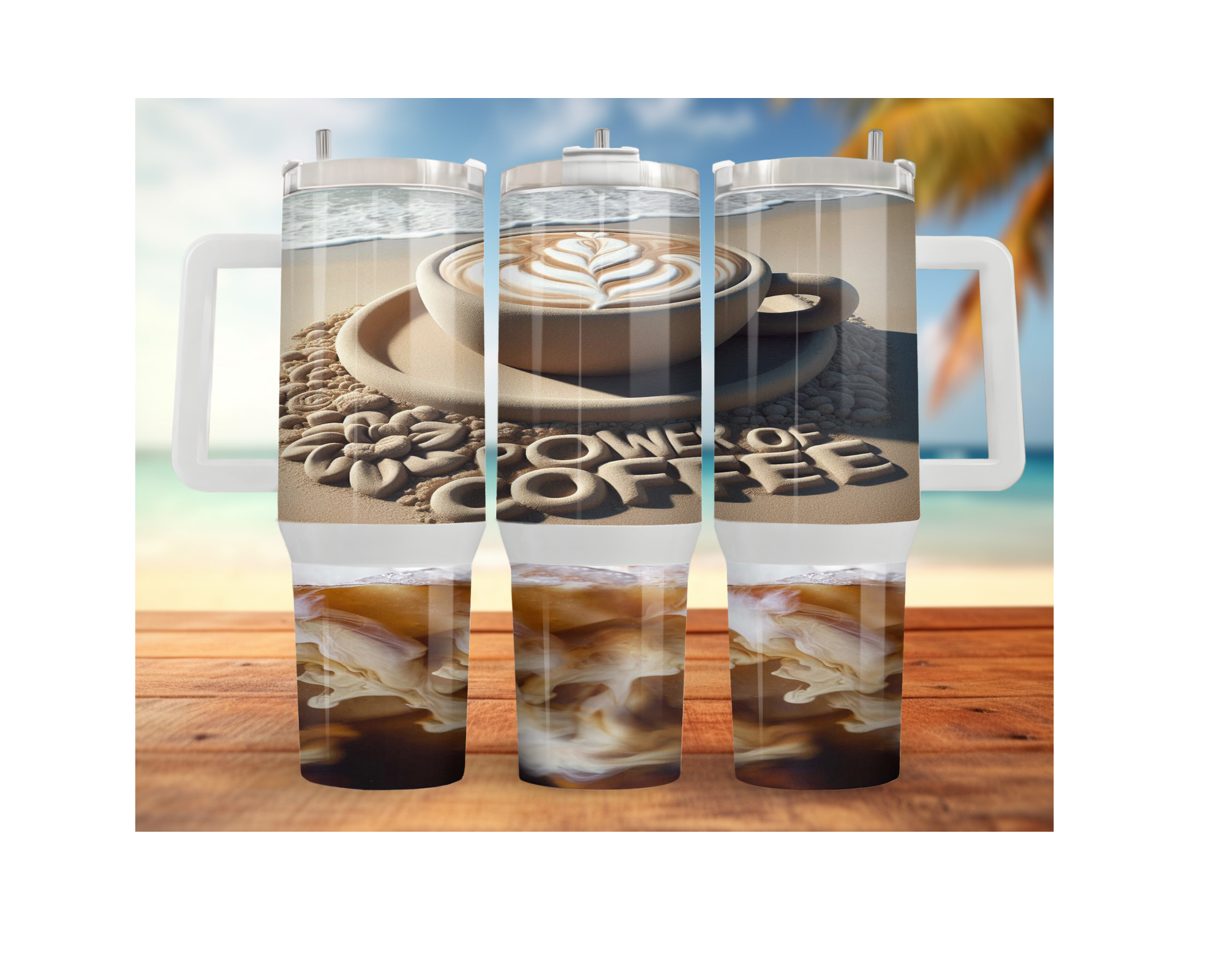 Rise & Grind XL 30 and 40 oz Coffee Themed Stainless-Steel Tumblers. Multiple Sizes and Images Available.