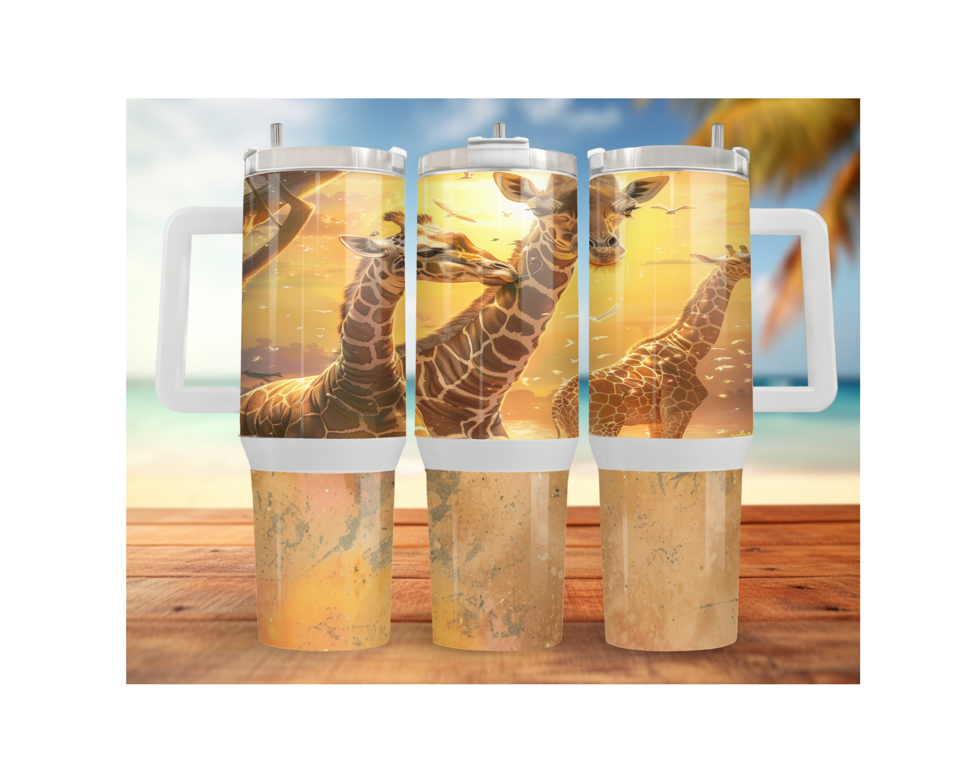 A long‑necked dose of hydration happiness, Giraffe 30- or 40-ounce Stainless Steel Tumblers. Multiple Sizes and Images Available.