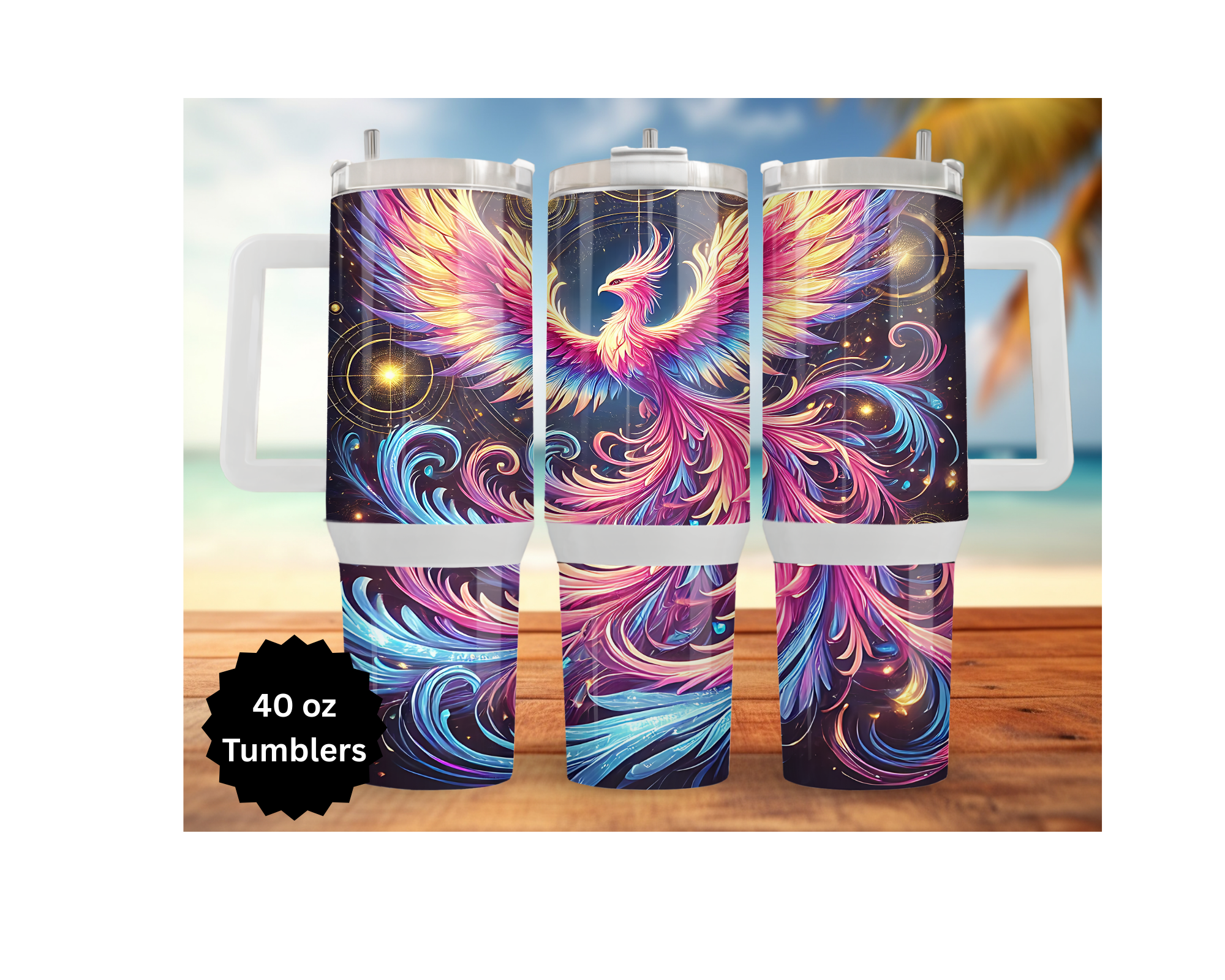 Phoenix Tumbler - Mythical Fire Bird Stainless Steel Tumbler
