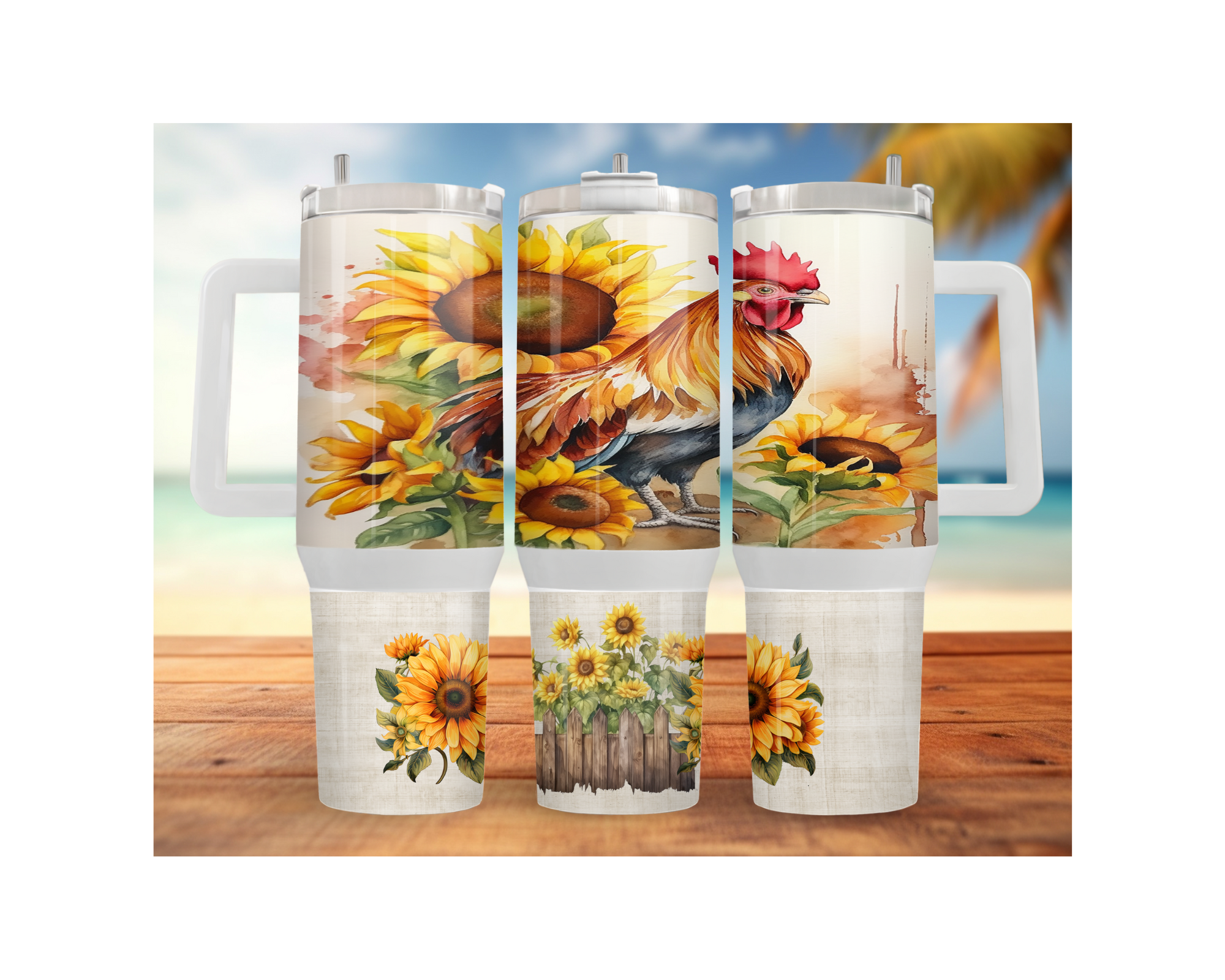 30- and 40-ounce Happy Hen Chicken Stainless Steel Tumblers. Multiple Sizes and Images Available.