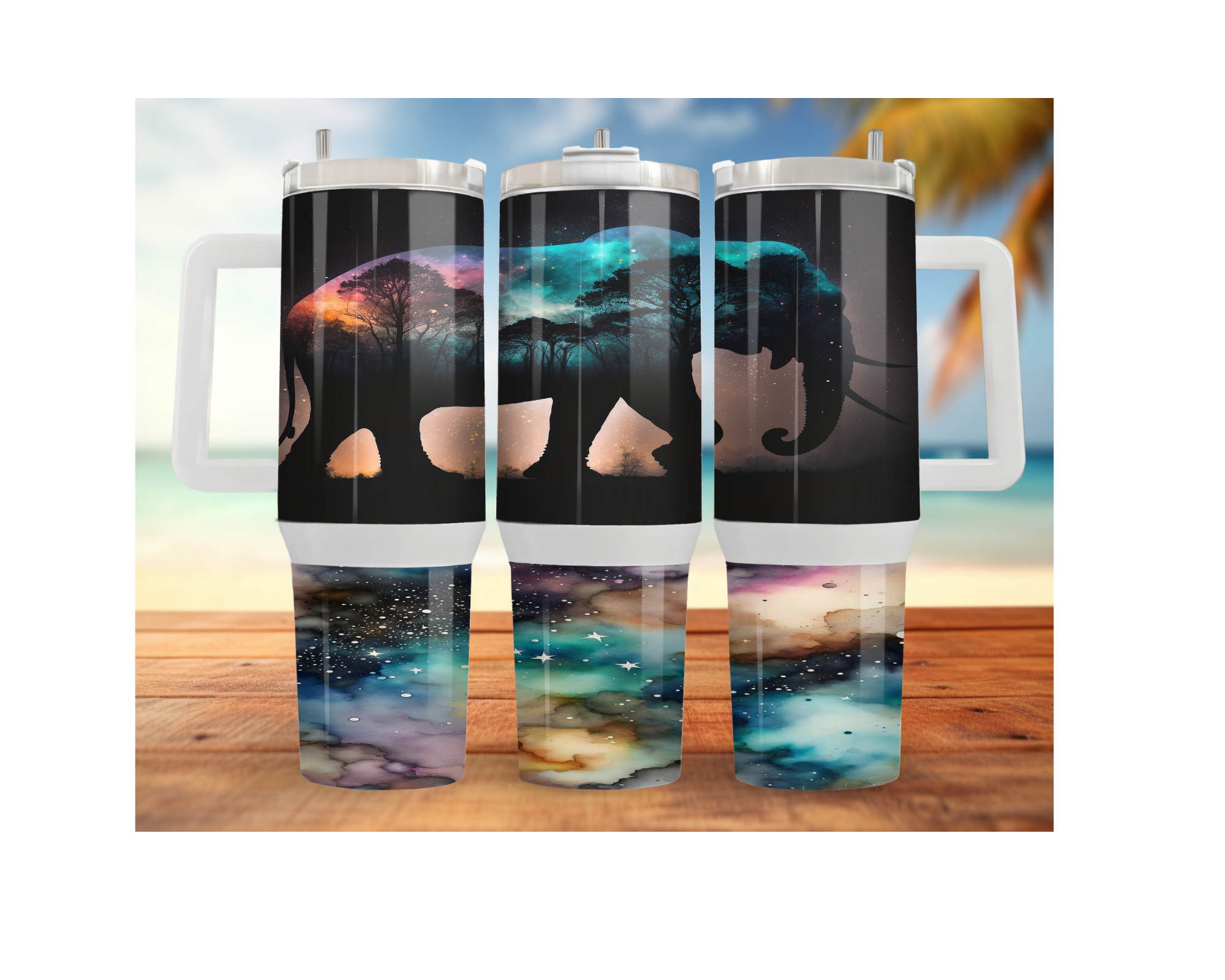 Wise & Wonderful Elephant Tumbler 30 and 40 oz Stainless-Steel Tumblers. Multiple Sizes and Images Available.