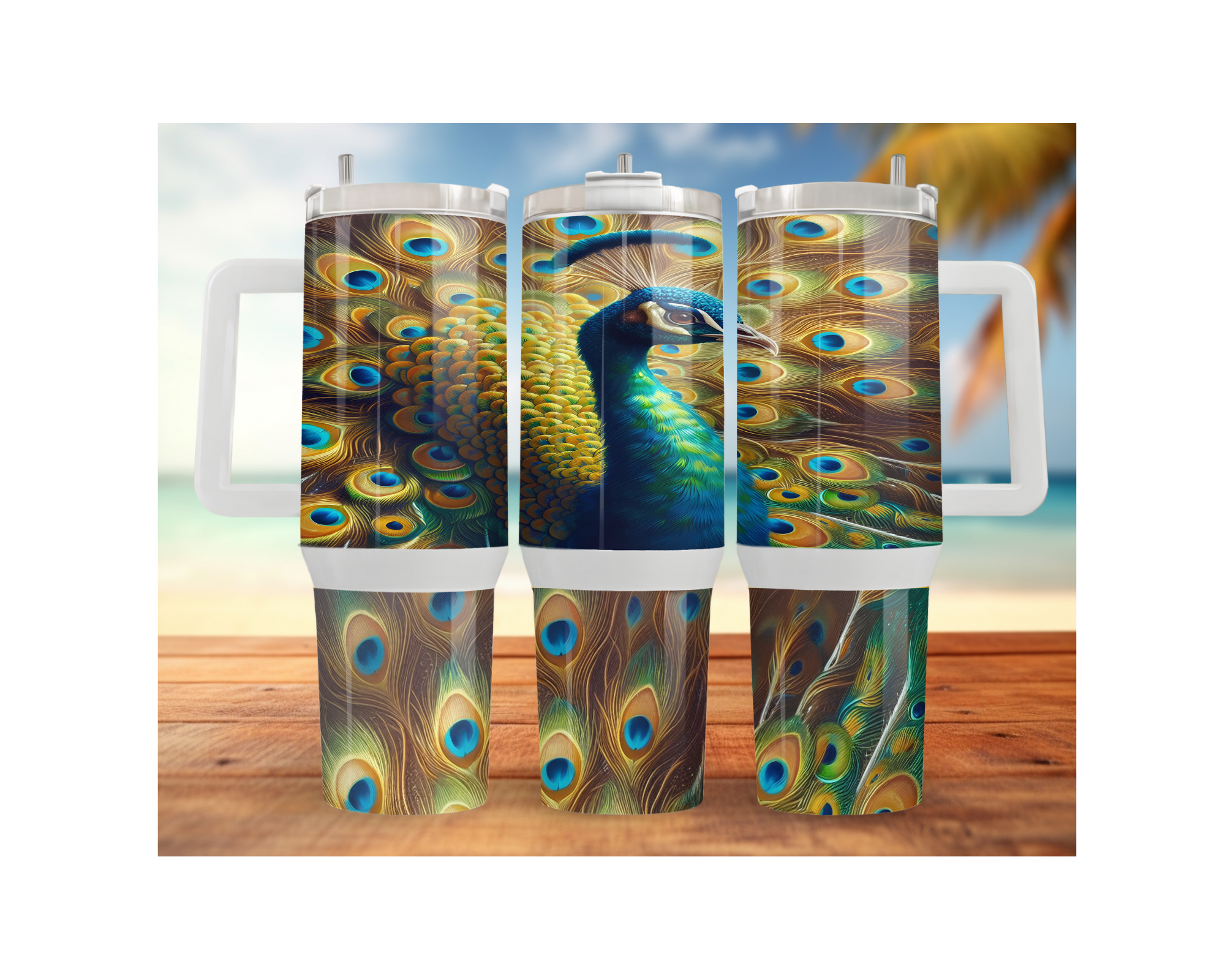 Peacock Stainless Steel Tumblers. Multiple Sizes and Images Available. Stay hydrated — and stay fabulous — with your peacock tumbler