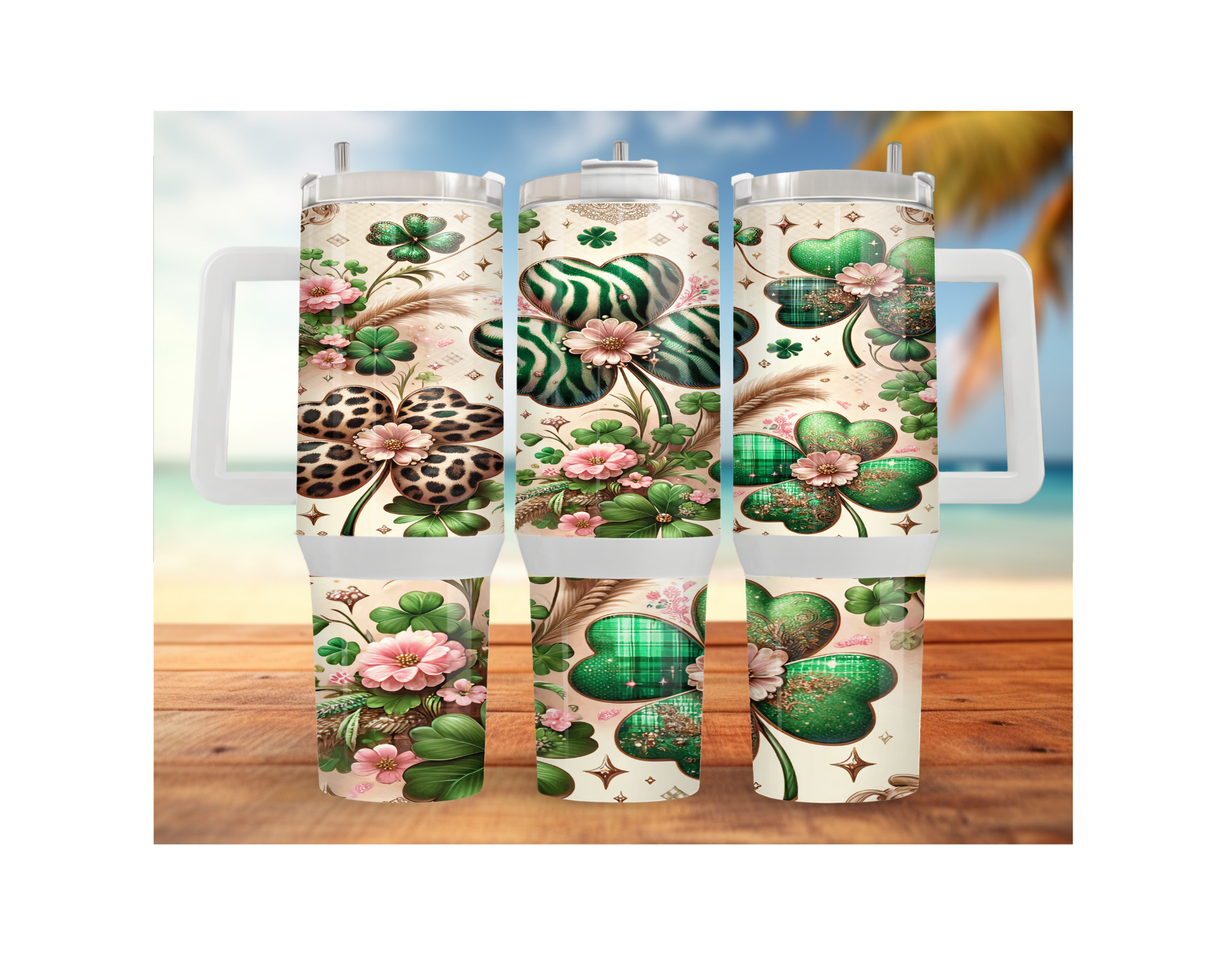 30 and 40 oz Shamrocks & Shenanigans St. Patty’s Day Tumbler. Multiple Sizes and Images Available.