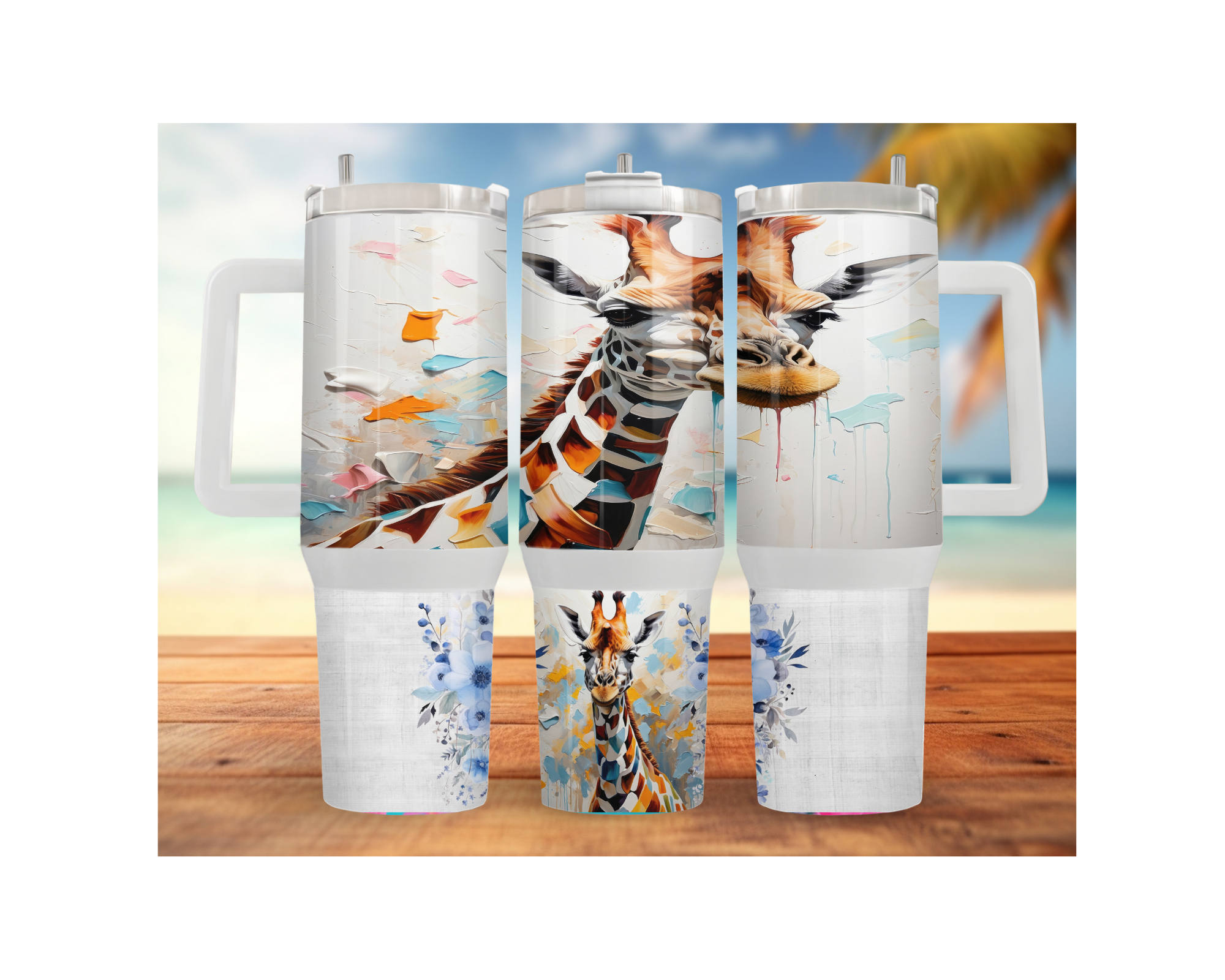 A long‑necked dose of hydration happiness, Giraffe 30- or 40-ounce Stainless Steel Tumblers. Multiple Sizes and Images Available.