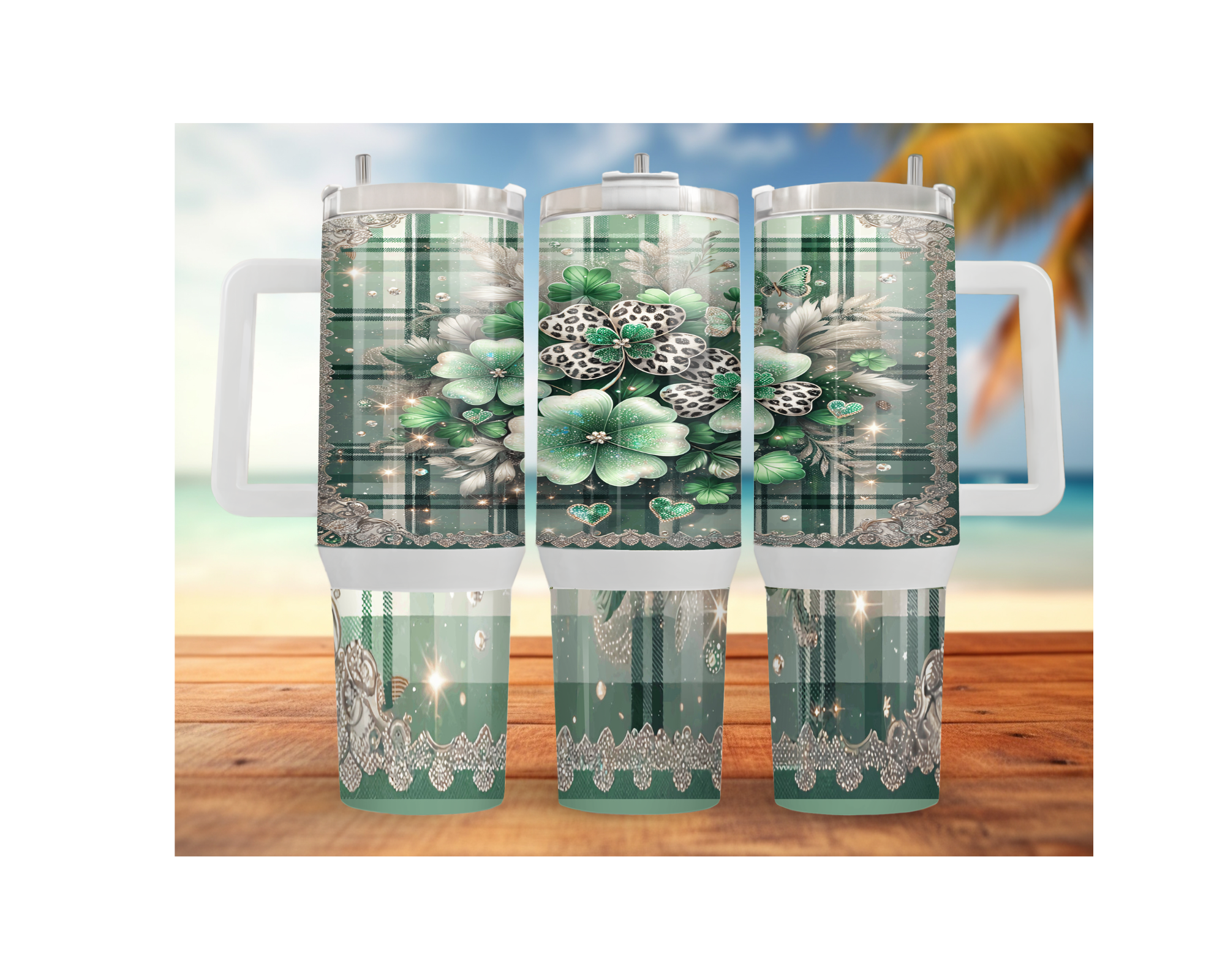 30 and 40 oz Shamrocks & Shenanigans St. Patty’s Day Tumbler. Multiple Sizes and Images Available.