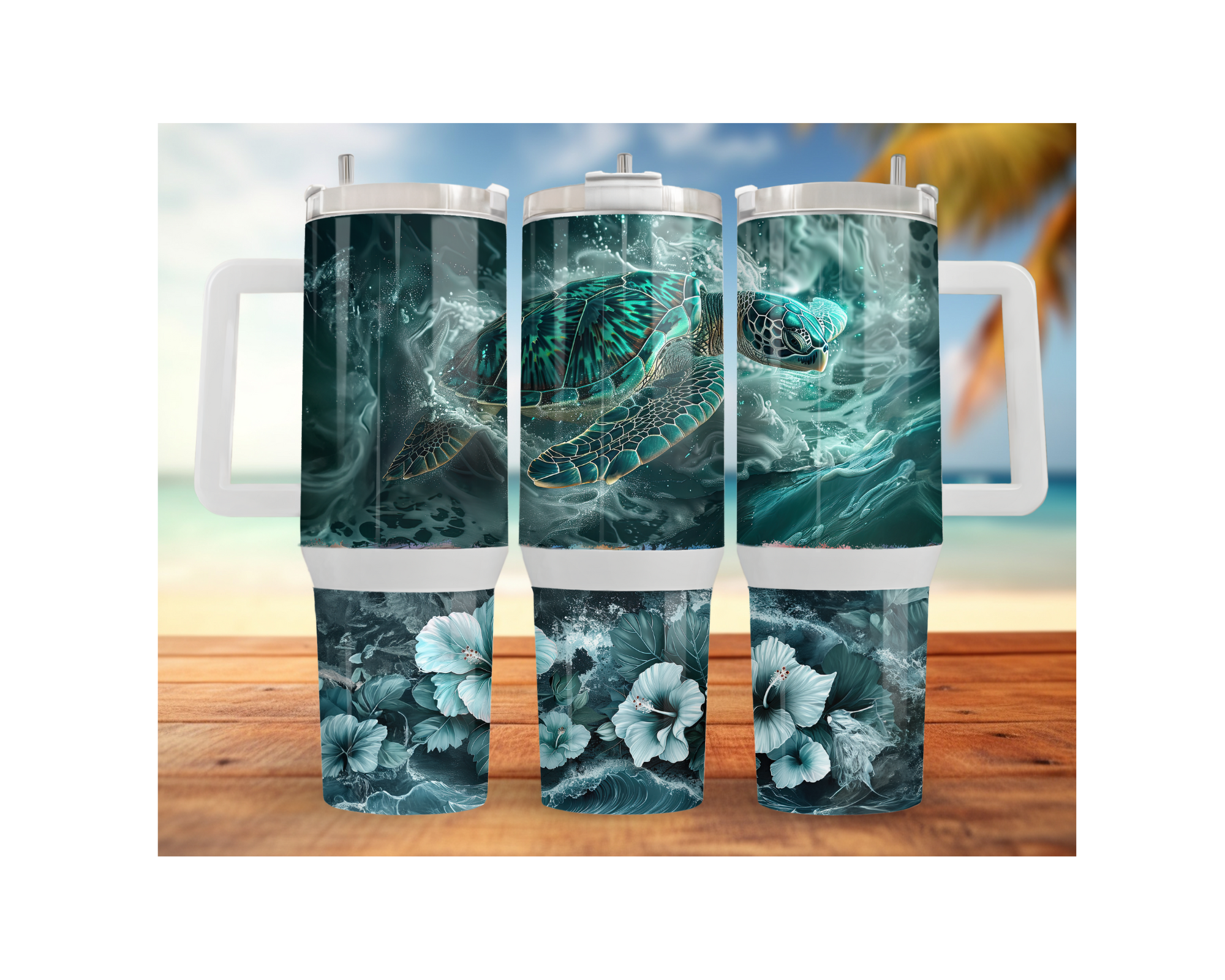 30 and 40 oz Ocean Explorer Sea Turtle Stainless Steel Tumblers. Multiple Sizes and Images Available.
