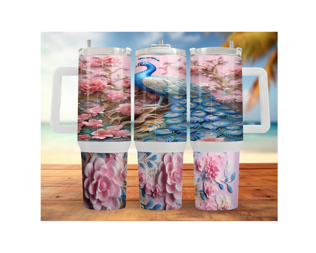 Peacock Stainless Steel Tumblers. Multiple Sizes and Images Available. Stay hydrated — and stay fabulous — with your peacock tumbler