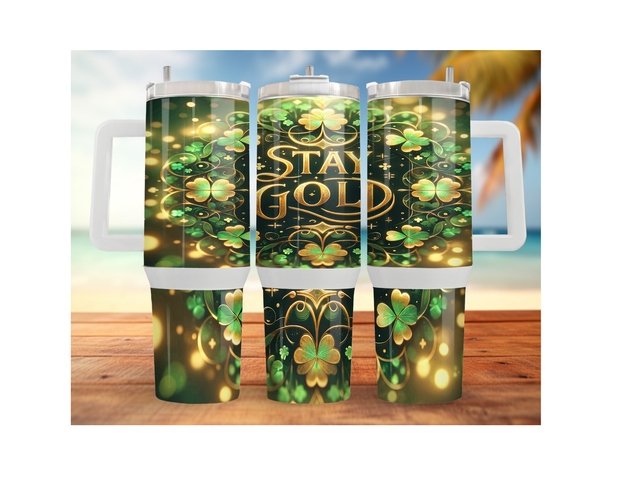 30 and 40 oz Shamrocks & Shenanigans St. Patty’s Day Tumbler. Multiple Sizes and Images Available.