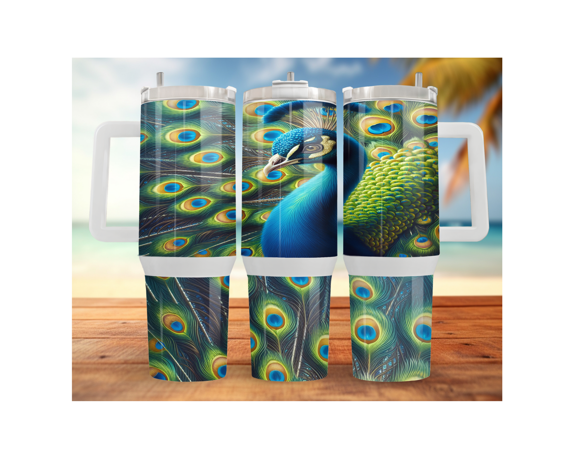 Peacock Stainless Steel Tumblers. Multiple Sizes and Images Available. Stay hydrated — and stay fabulous — with your peacock tumbler