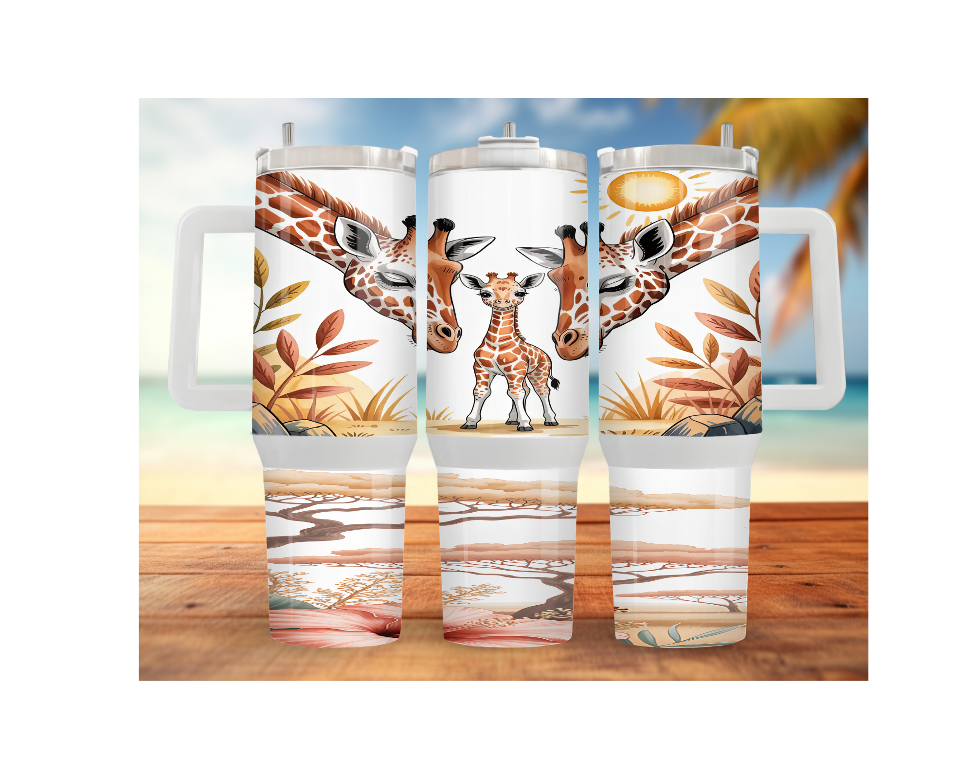 A long‑necked dose of hydration happiness, Giraffe 30- or 40-ounce Stainless Steel Tumblers. Multiple Sizes and Images Available.