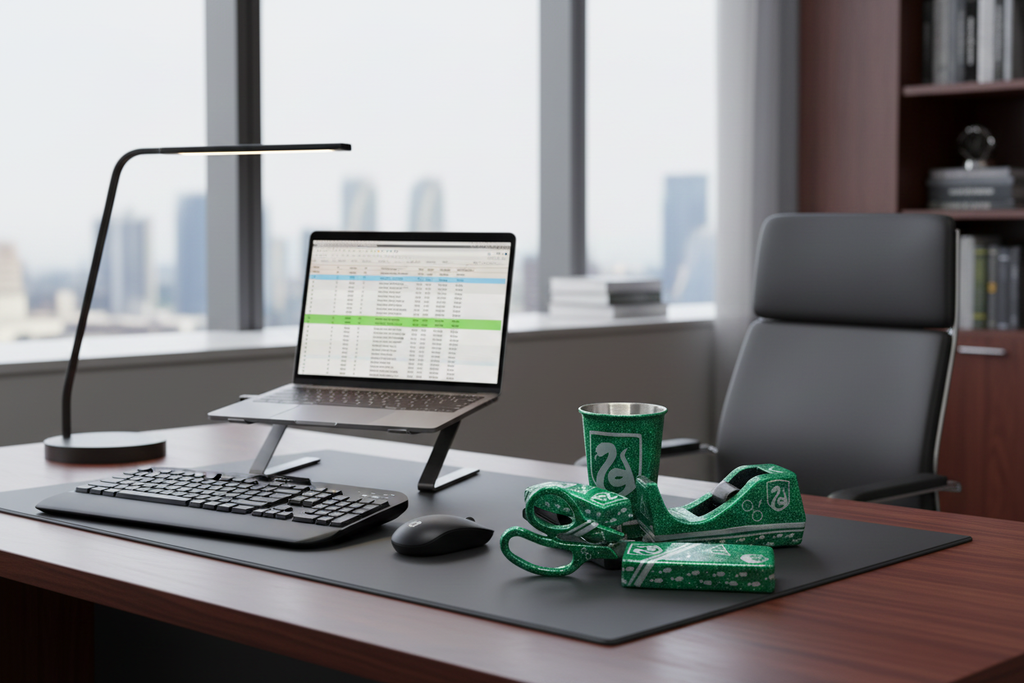 Snake House Glitter Desk Sets in office setting