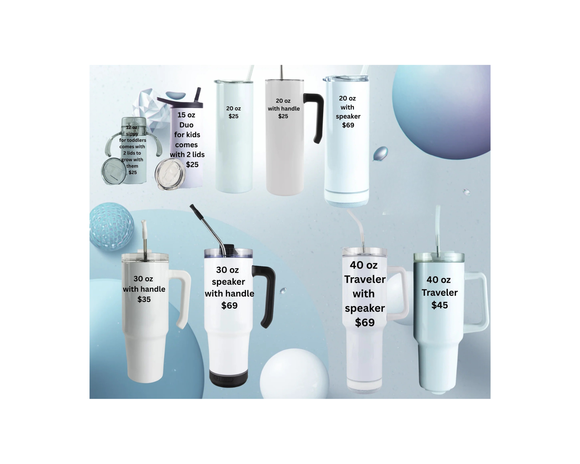 20 oz sip and surf Sea turtle Tumblers, Multiple images to choose from, with or without handle and speakers.